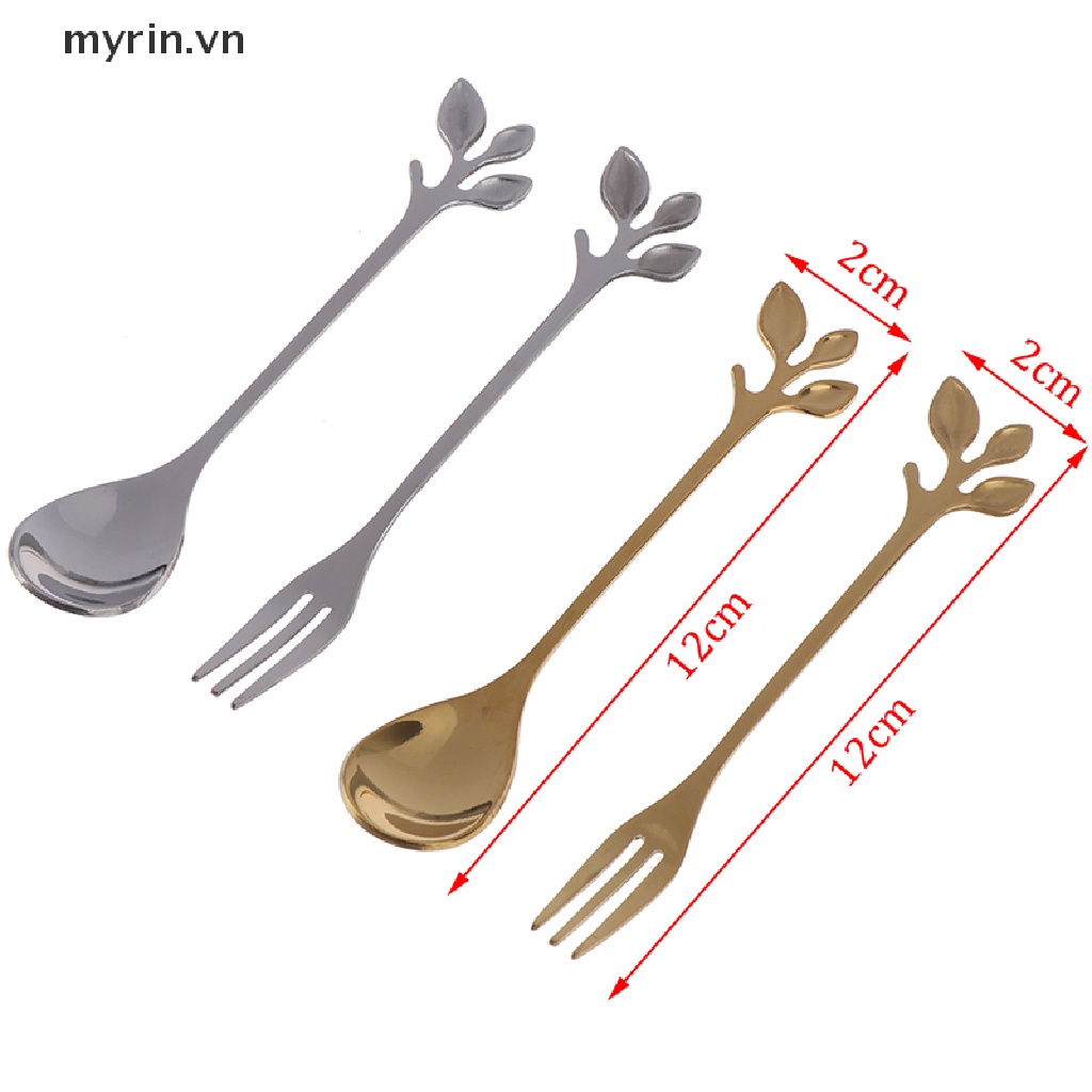 Muỗng Cà Phê Hình Chiếc Lá Bằng Thép Không Gỉ