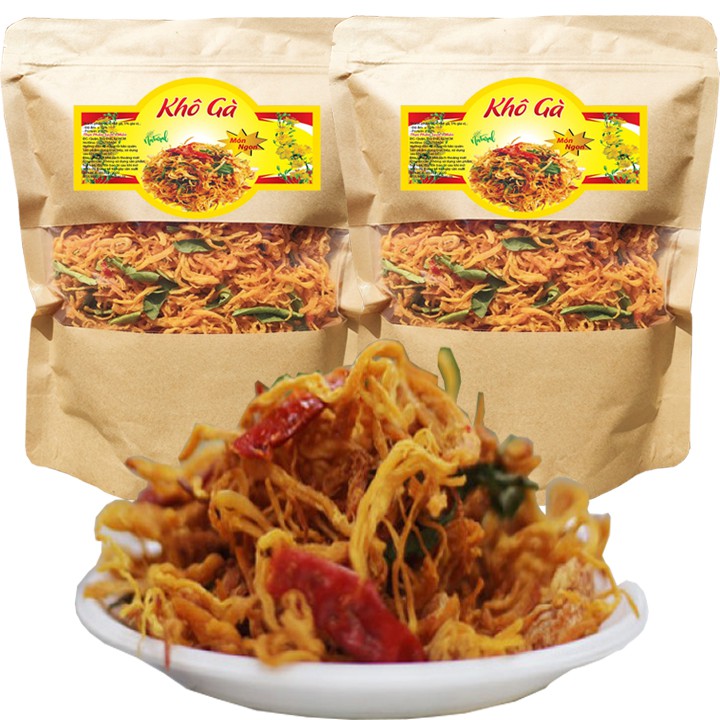 1KG KHÔ GÀ LÁ CHANH LOẠI THƯỢNG HẠNG ĐẢM BẢO VSATTP TPS - 2 BỊCH 500G