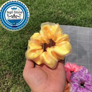 Cột Tóc Vải Scrunchies Bong Bóng