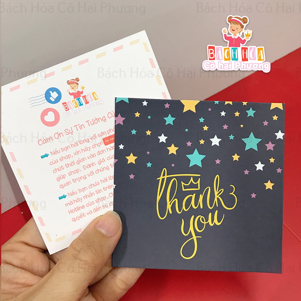 Thiệp cảm ơn, thankcard - Combo 30 thiệp in nội dung theo yêu cầu