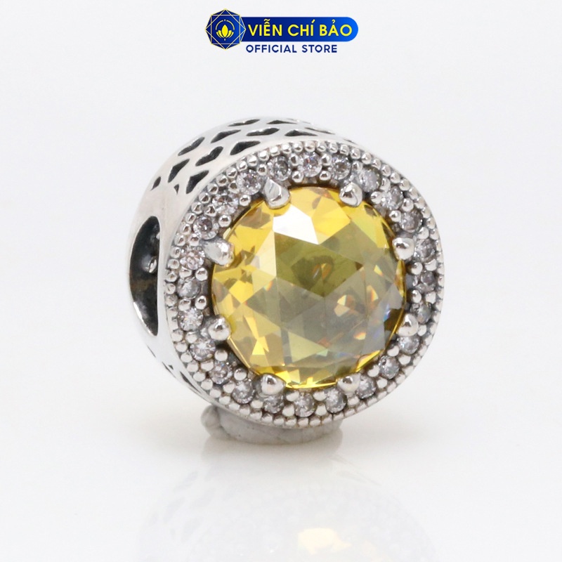 Charm bạc nữ Pandora trụ vàng chất liệu bạc 925 thời trang phụ kiện trang sức nữ Viễn Chí Bảo A000058