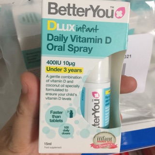 BetterYou Dlux infant Daliy Vitamin D Oral Spray