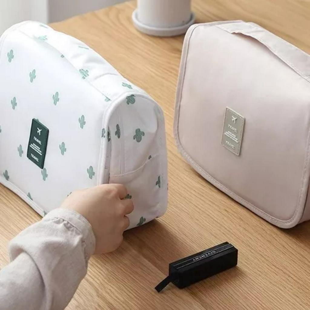 Túi Vải Đựng Mỹ Phẩm Nhiều Ngăn Nhỏ Gọn Đem Đi Du Lịch ADi