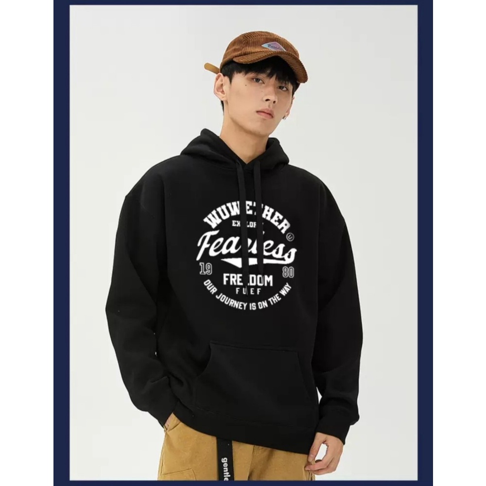 Áo Hoodie Mũ Trùm Đầu Phong Cách Nam Nữ UNISEX FEARLESS, Nỉ Ngoại Dày Dặn Thời Trang Hot Trend 2022