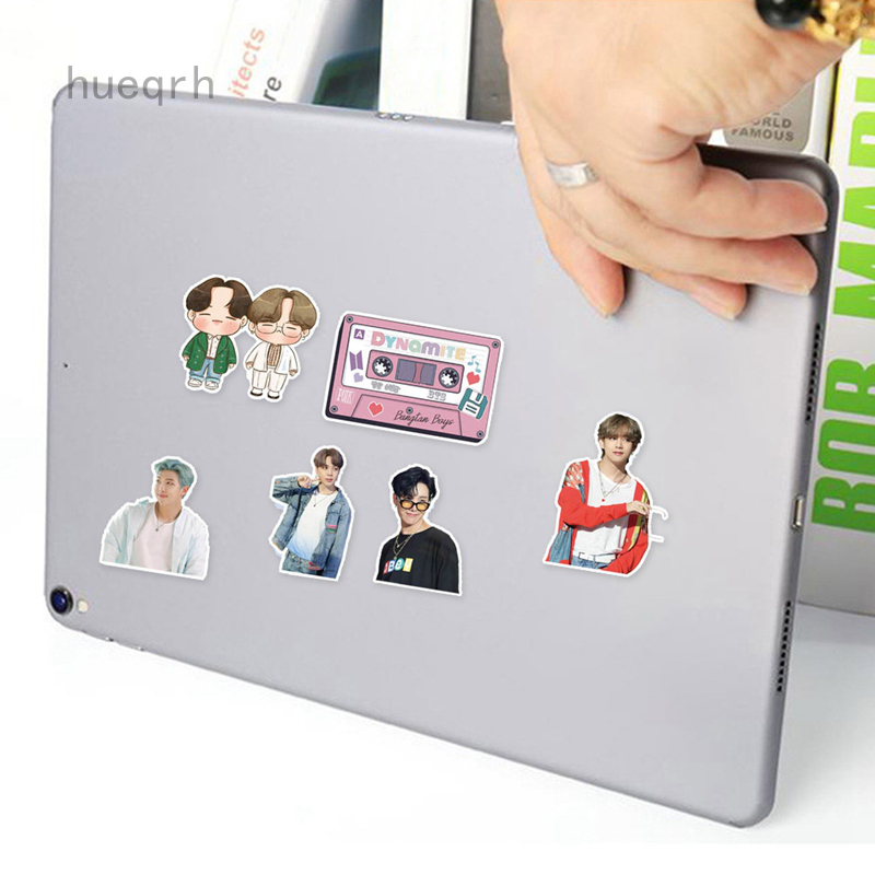 Set 77 miếng sticker dán trang trí in hình nhóm nhạc BTS