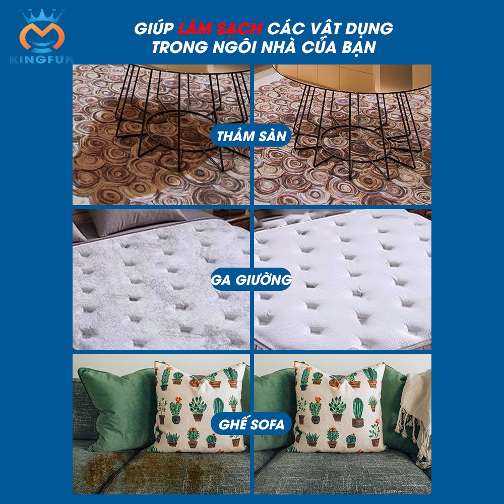 Chai vệ sinh đồ vải nỉ Farbic Clean Ximo Home cho ghế sofa, thảm trải, ga giường, rèm, nội thất ô tô KVS01