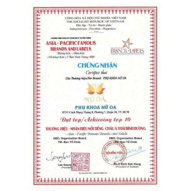 Hàng Cao  Cấp Dung dịch vệ sinh Nữ Oa 110ml 100% thảo dược