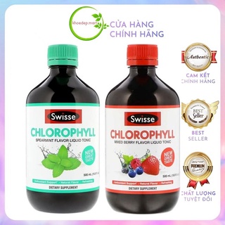 Nước diệp lục Swisse Chlorophyll 500ml vị dâu tây vị bạc hà chuẩn Úc chăm sóc sức khỏe của bạn