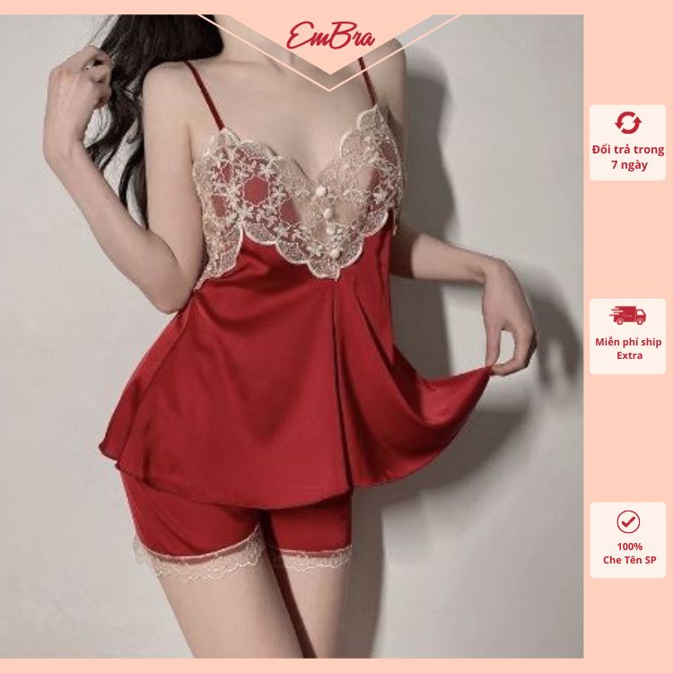 Set 2 dây quân đùi Ren khuy ngực EBV11