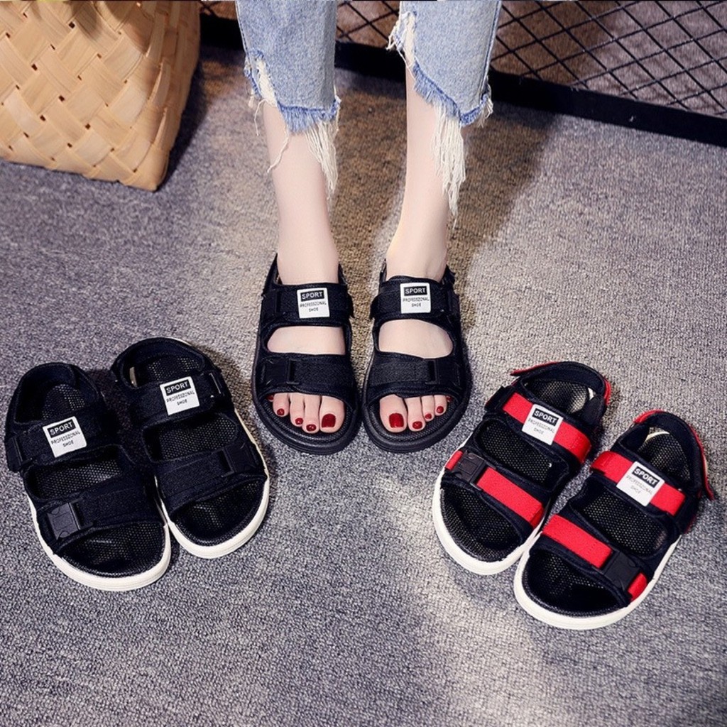 ( Có 2 màu ) Dép sandal nam và nữ 2 quai Fashion đế cao su cực êm