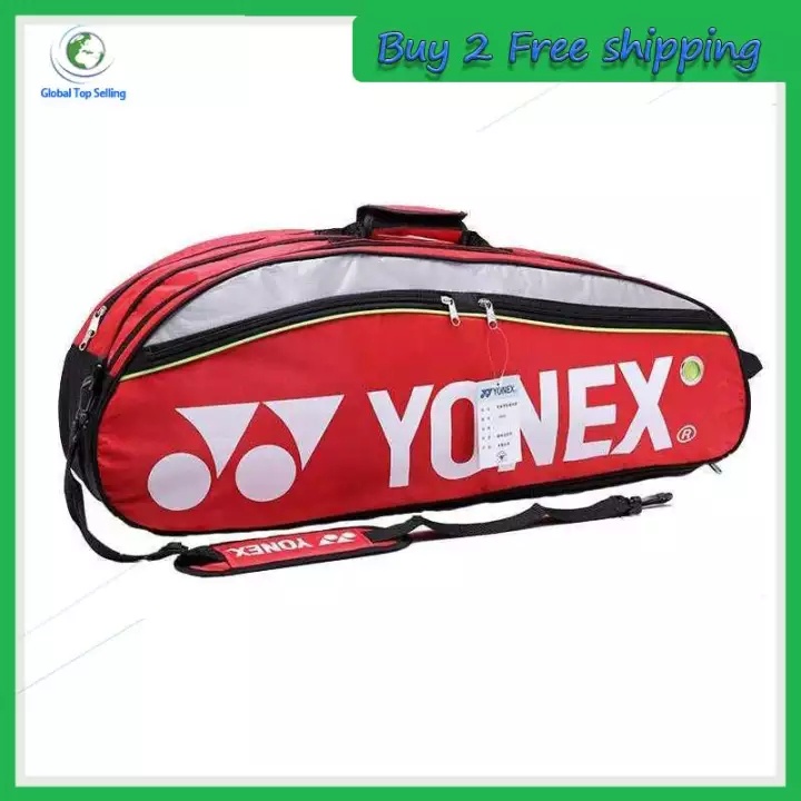 Hàng tồn kho tại địa phương Giảm giá nhanh 1 chiếc Túi cầu lông YONEX 9332 (Ngăn đôi + Dây đeo đơn + 3 cái)