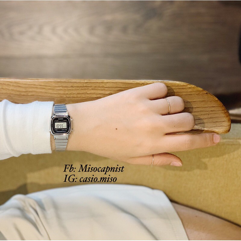 [ Ảnh thật - Hàng có sẵn ] Đồng hồ Casio La670 Silver Black dành cho nữ | BigBuy360 - bigbuy360.vn