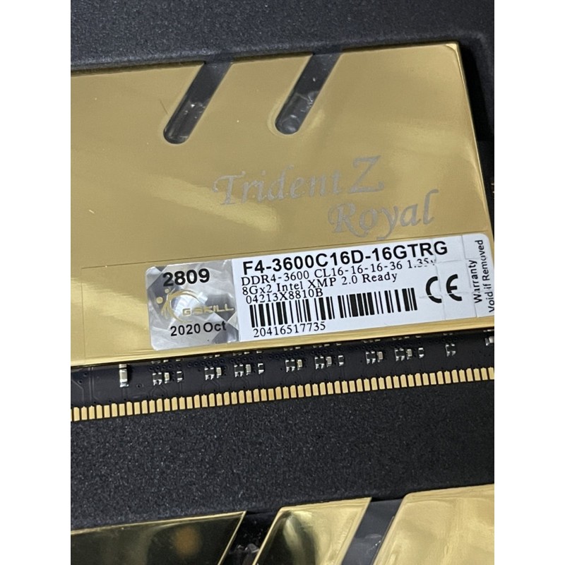 bộ nhớ máy tính hàng độc RAM Desktop Gskill Trident Z Royal (F4-3600C18D-16GTRG) 16GB (2x8GB) DDR4 3600Mhz