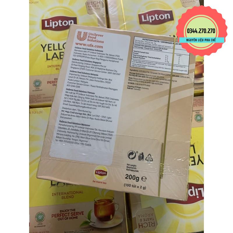 Trà Lipton túi lọc nhãn vàng 100 gói