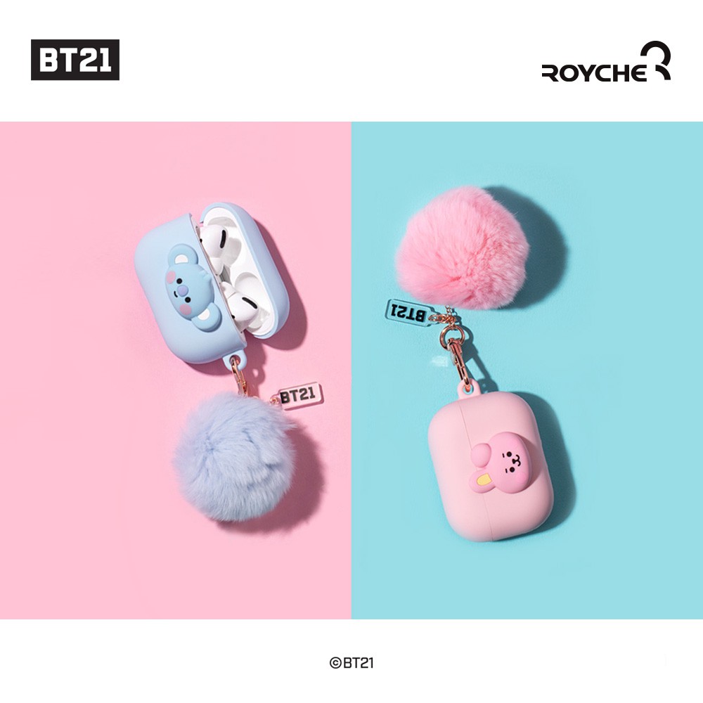 BAO TAI NGHE BT21 X ROYCHE BABY AIRPODS PRO CASE POM POM CÓ ĐỦ CÁC MẪU