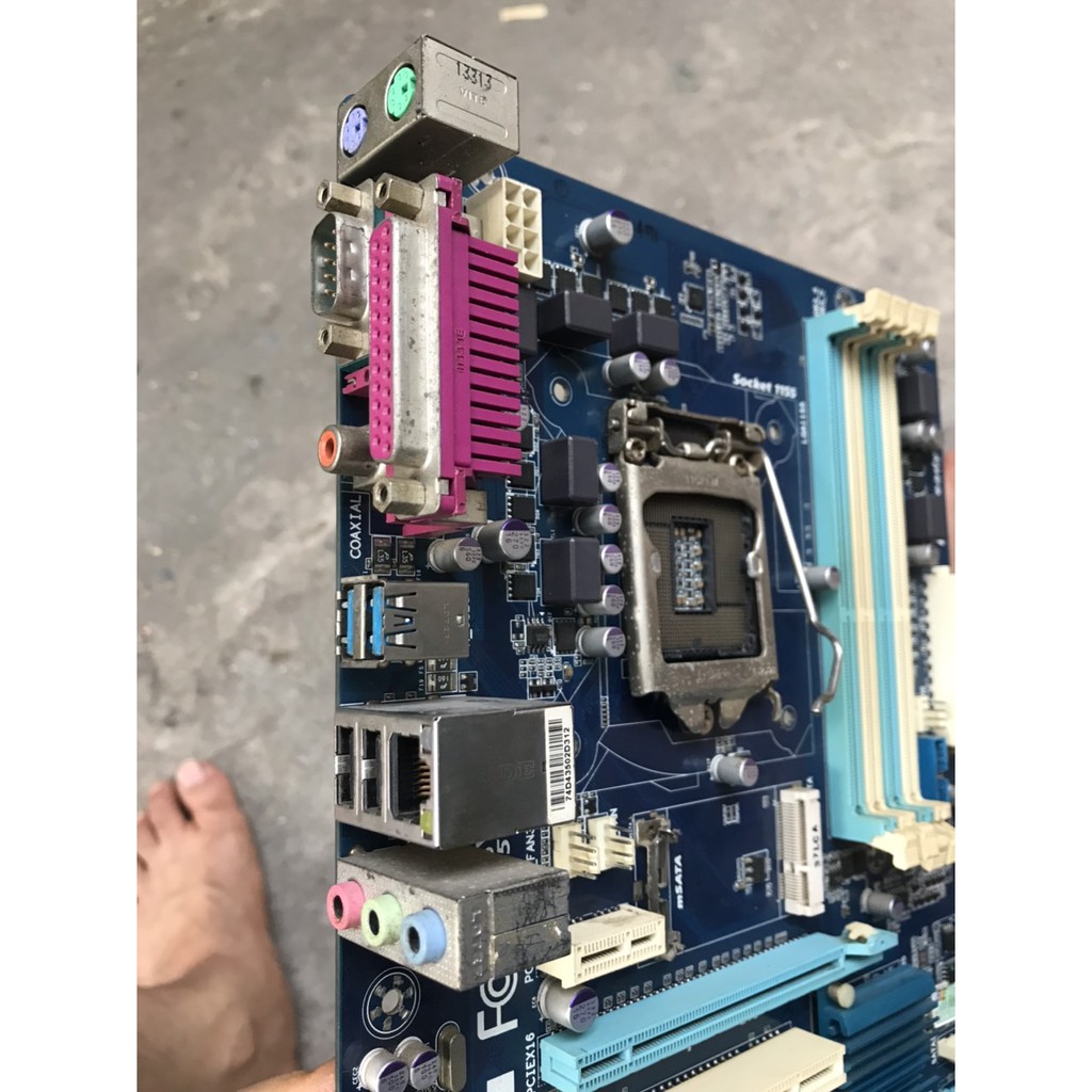 bo mạch chủ máy tính Giga P75 D3 rev 1.1 4 khe ram ddr3 socket 1155 mainboard Main gigabyte PC