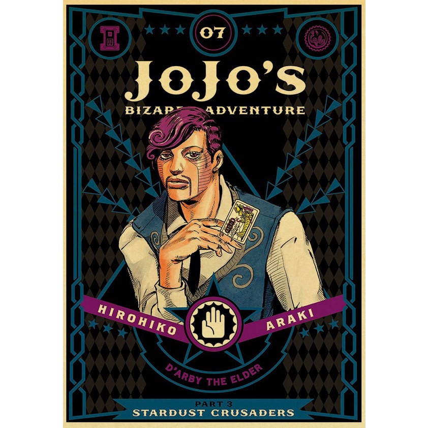 Poster Phim Hoạt Hình Jojo 'S Bizarre Adventure Phong Cách retro Nhật Bản