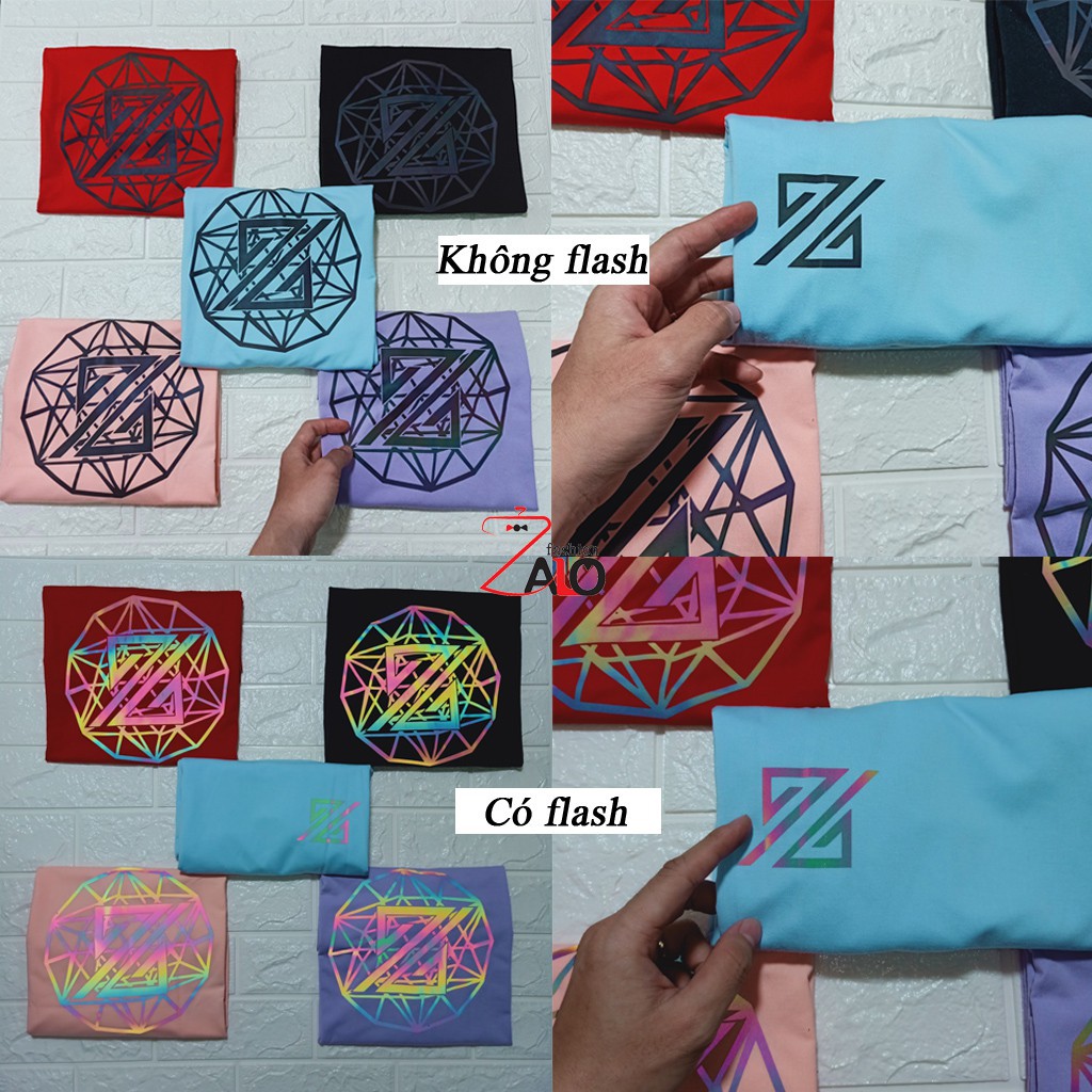 Áo Thun Phản Quang THE ZED Áo Thun Form Rộng Tay Lỡ ATPQ01 Nam Nữ Phản Quang Đa Sắc QSTORE