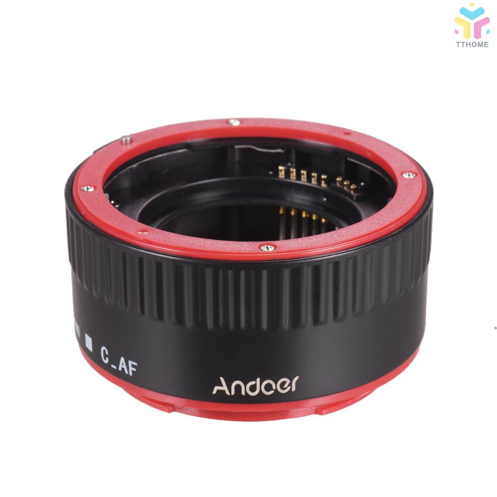 T&T Andoer Portable Auto Focus AF Macro Extension Tube Adapter Ring (13mm +21mm +31mm) for Canon EOS EF EF-S Mount Lens