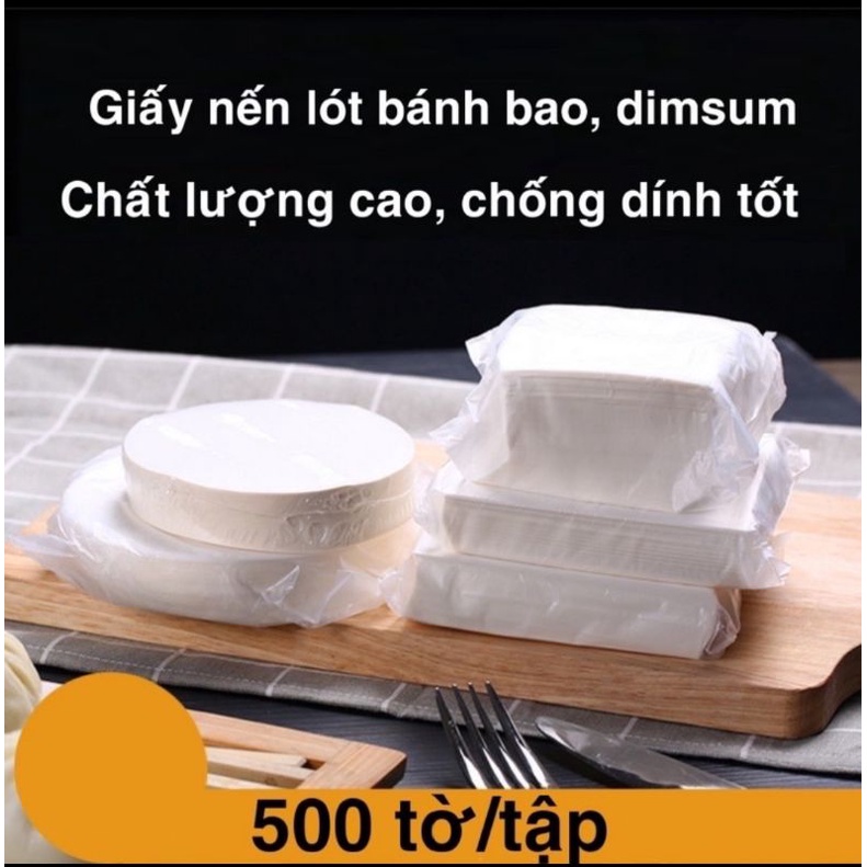 Giấy nến cao cấp siêu chống dính hấp bánh bao, dimsum