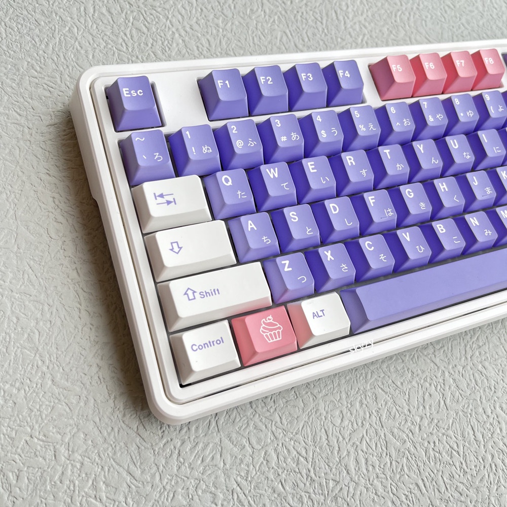 Bauhinia City Keycaps Cherry Profile Màu tím hồng PBT DYE-SUB Bàn phím cơ Keycap 131 Phím