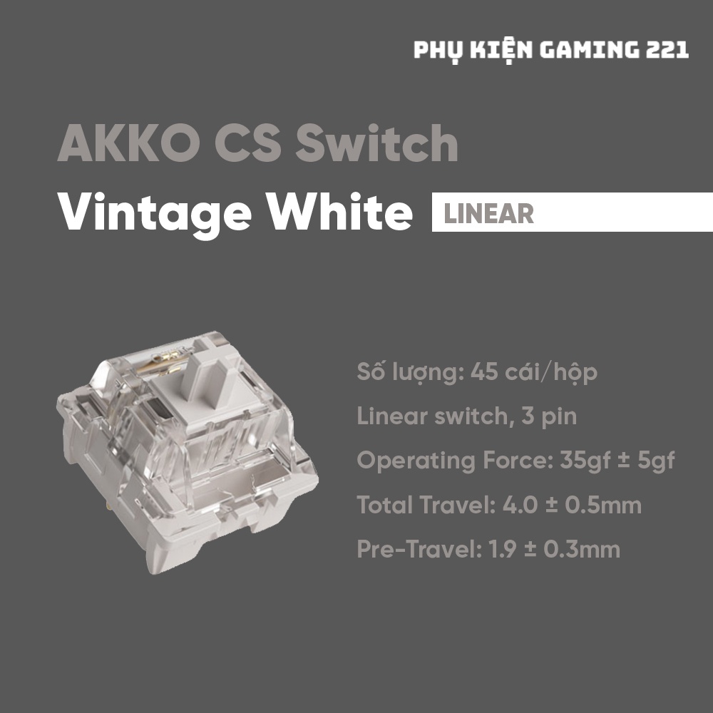 Tổng Hợp Switch Linear Bàn Phím Cơ - AKKO CS TTC Switch (Wine Red/Rose Red/Matcha Green/Demon/Princess/Silver/Sakura/)