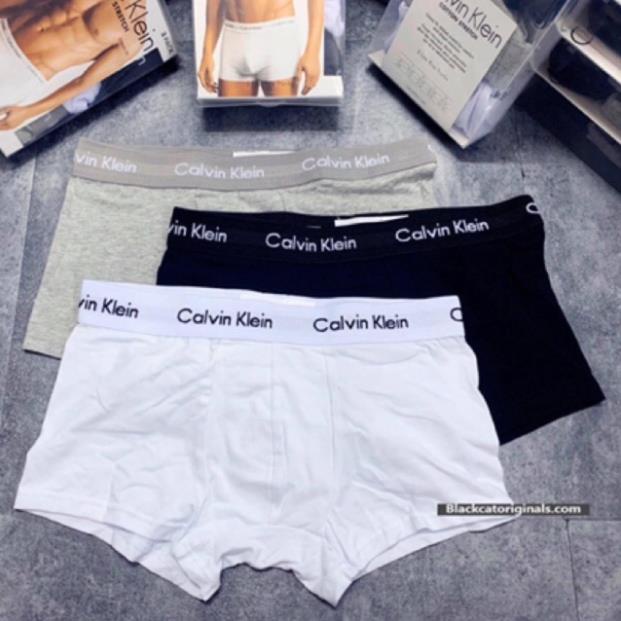 [ FREE SHIP ] Quần lót quần sịp nam quần boxer cotton co giãn 4 màu : Đen - Trắng - Ghi - Đỏ - cạp chữ dệt  ྇