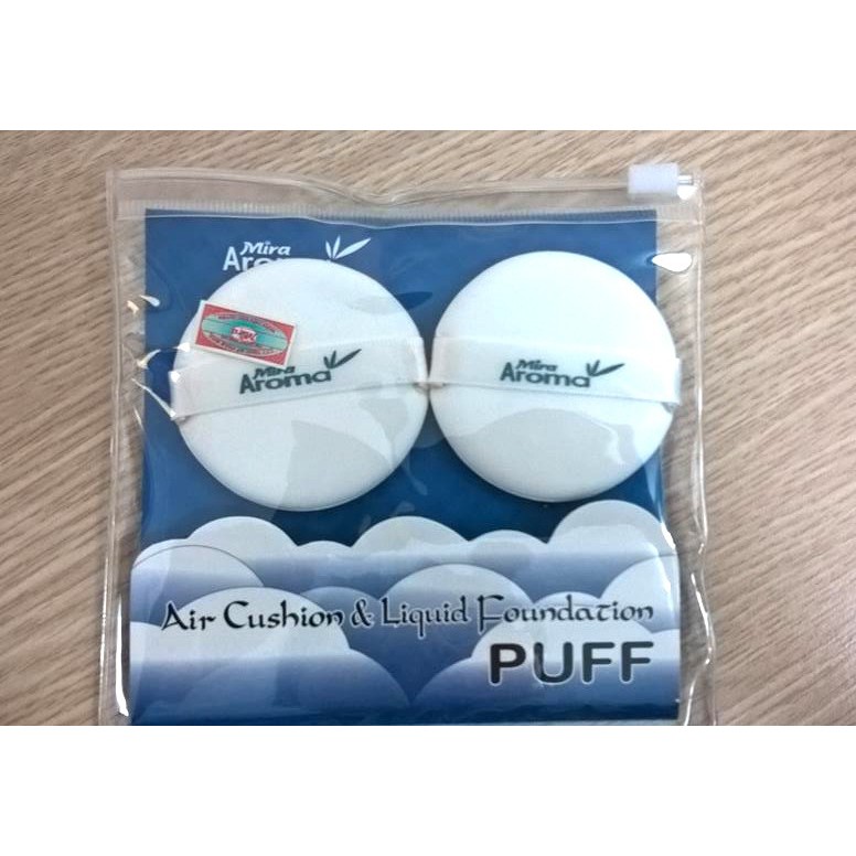 Bông phấn nước mềm mịn Aroma Air Cushion &amp; Liquid Puff Hàn Quốc (2 x miếng)