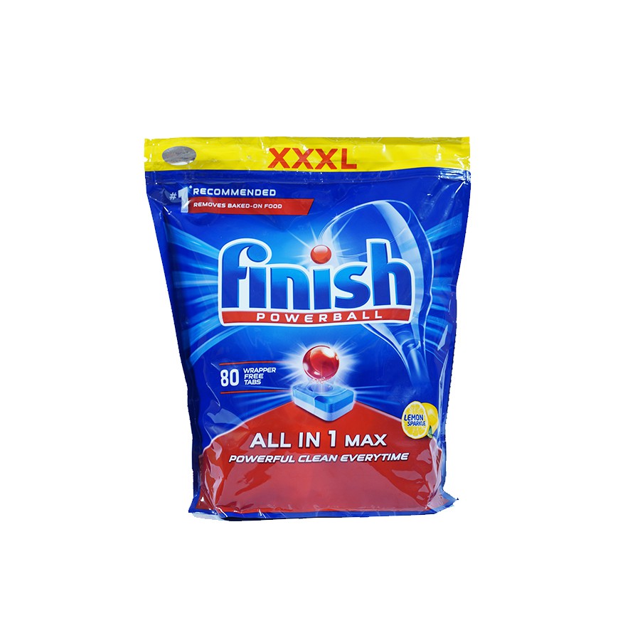 Viên rửa bát Finish All in 1 max 80 viên Hương chanh