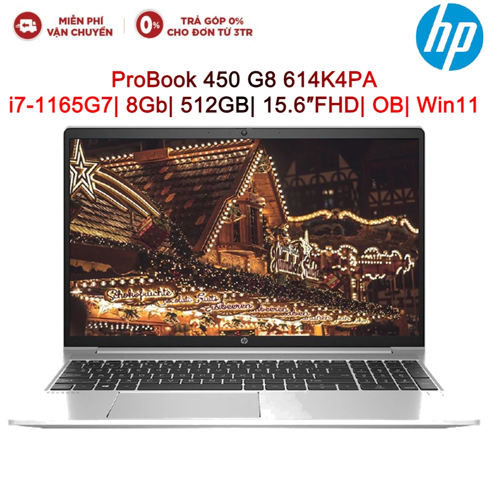 [Mã ELHP15 giảm 10% đơn 15TR] Laptop HP ProBook 450 G8 614K4PA i7-1165G7| 8Gb| 512GB| 15.6″FHD| OB| Win11 (Bạc)