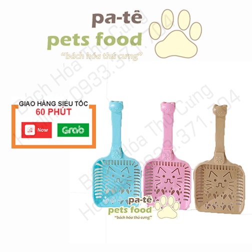 [Mã PET50K giảm Giảm 10% - Tối đa 50K đơn từ 250K] Xẻng hốt phân mặt mèo cho thú cưng chó mèo - Giao màu ngẫu nhiên