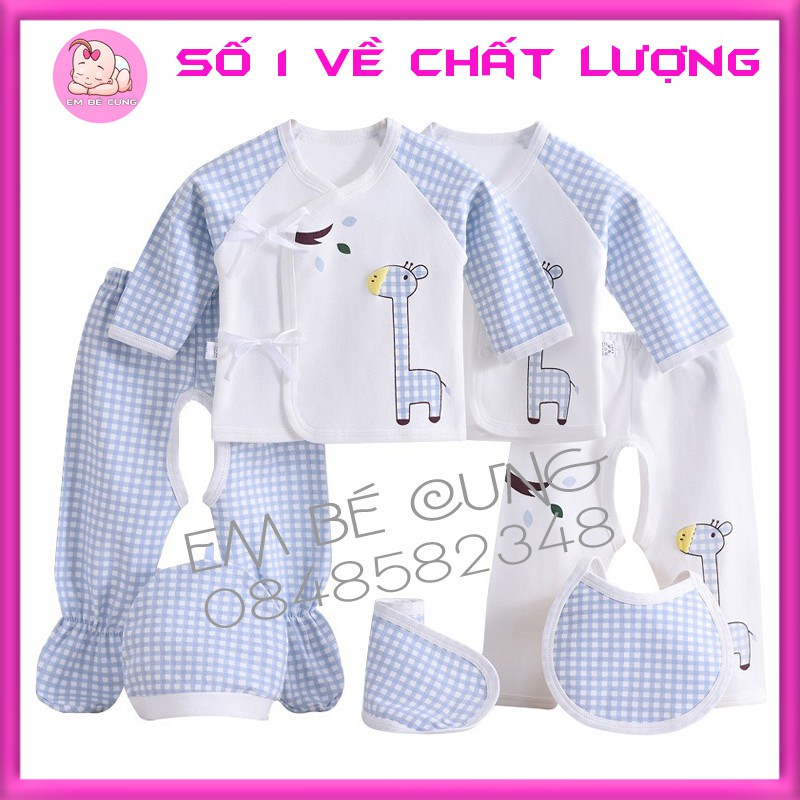 [FREESHIP] Set đồ sơ sinh cho bé bộ 7 món mùa xuân và mùa hè cotton tinh khiết - [HÀNG CAO CẤP]