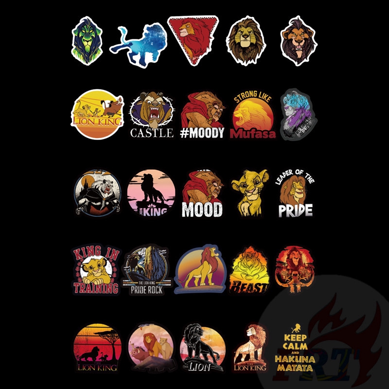 ❉ The Lion King Series 01 Stickers ❉ 50Pcs/Set Simba Fashion Luggage Laptop Skateboard Doodle Decals Stickers