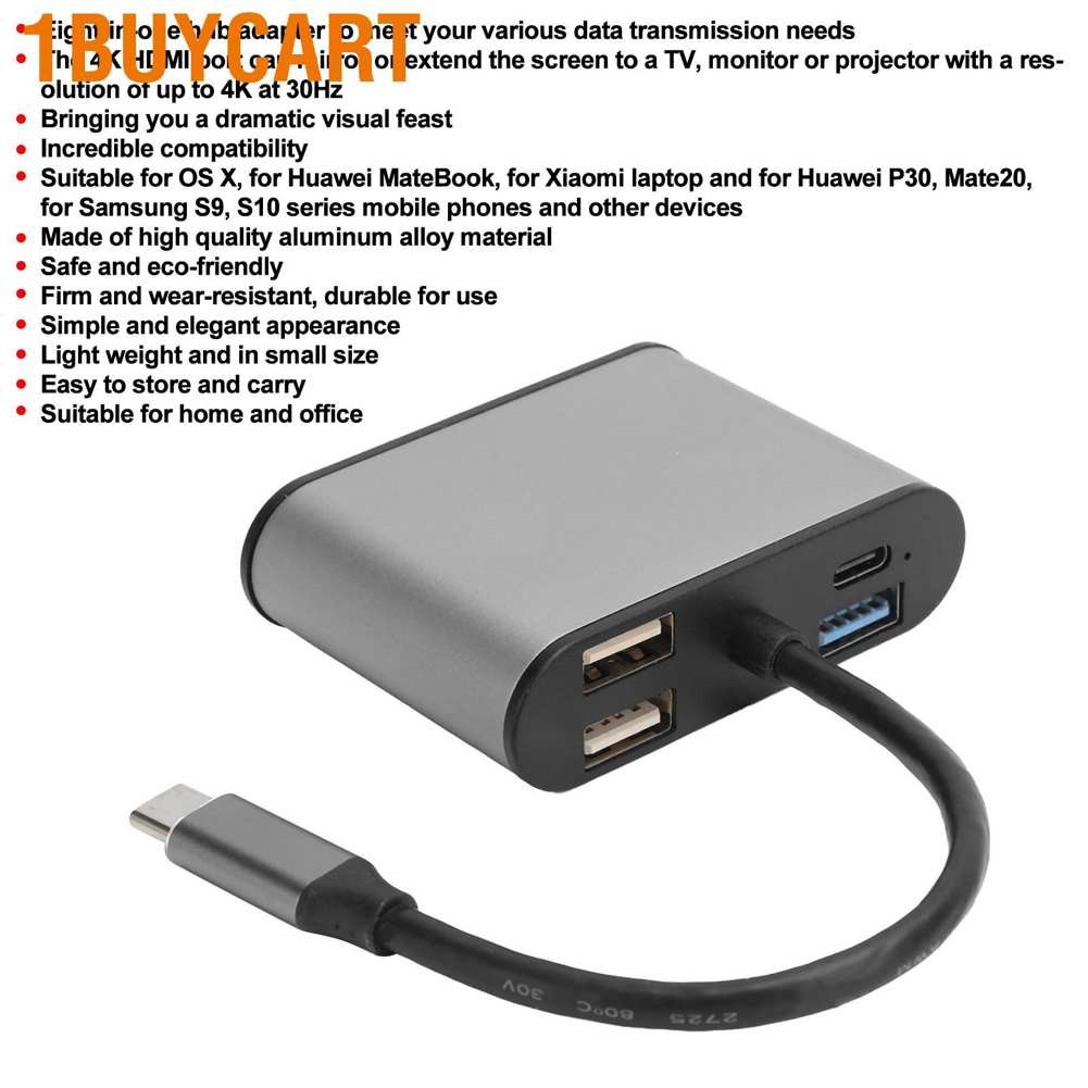 1buycart Z‑0012 Professional 8 in 1 Type‑C Hub to HDMI VGA PD Adapter Accessory for OS X