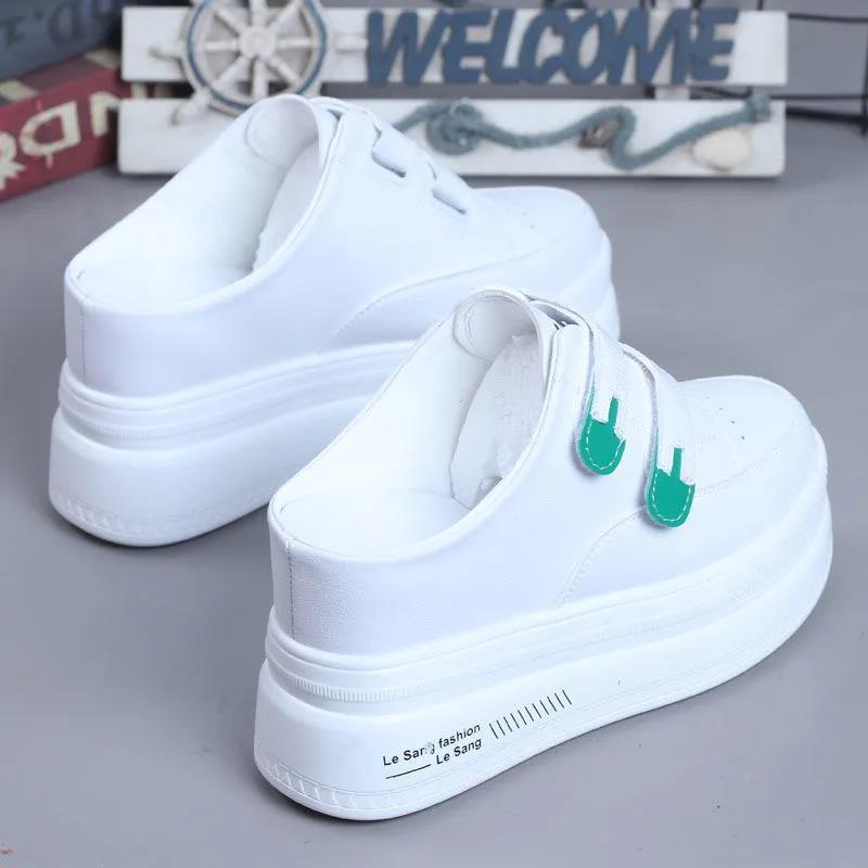 Dép Bít Mũi Đế Dày Tăng Chiều Cao Thời Trang Mùa Thu