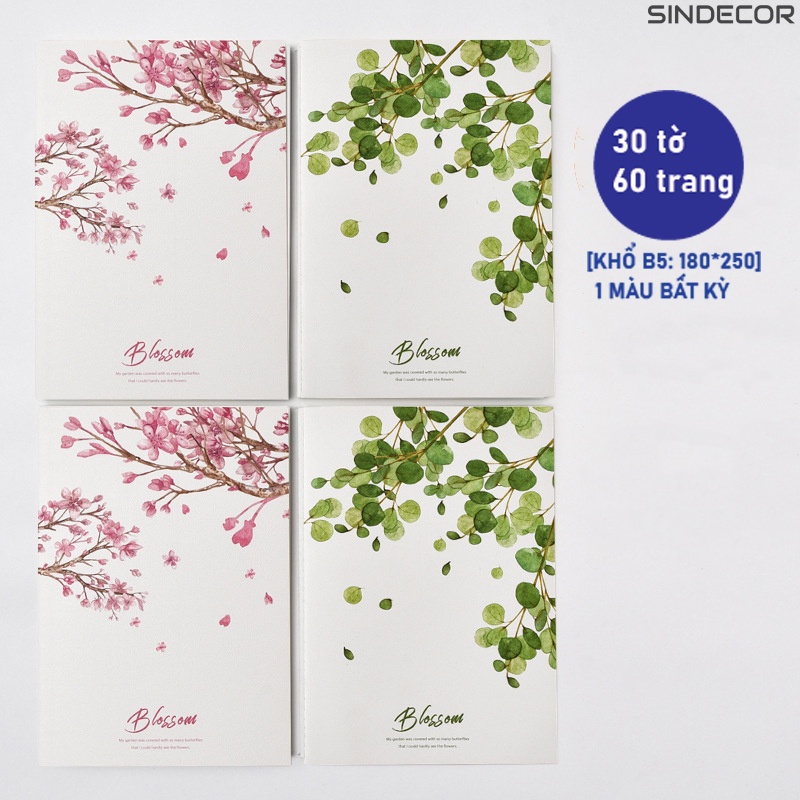 sổ tay tập vở đồ dùng học tập A5-B5 mẫu mới nhất 2022 phong cách Nhật Bản dễ thương Sindecor