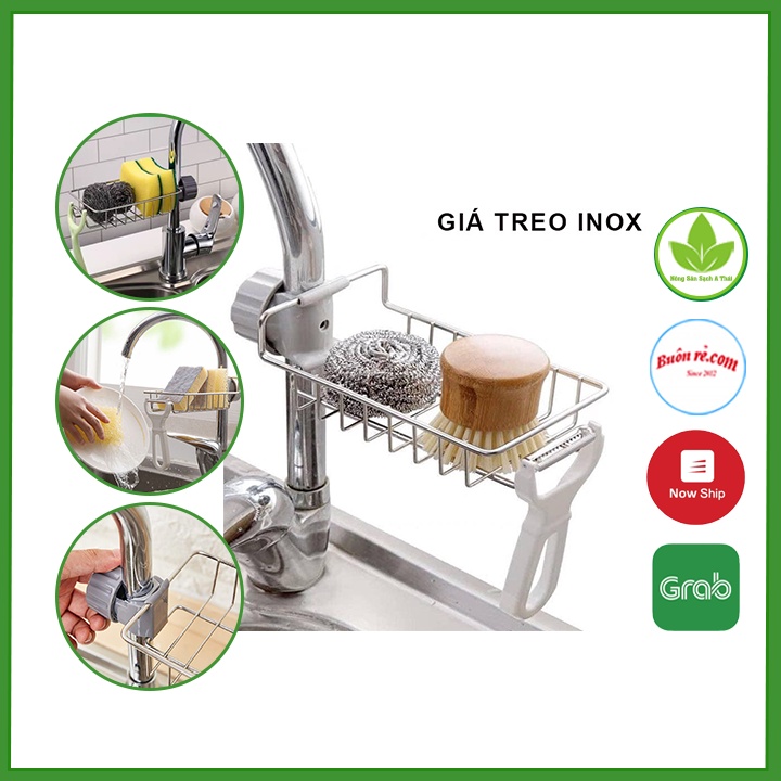 Giá treo vòi INOX đựng đồ giẻ rửa chén bát tại bồn 00373