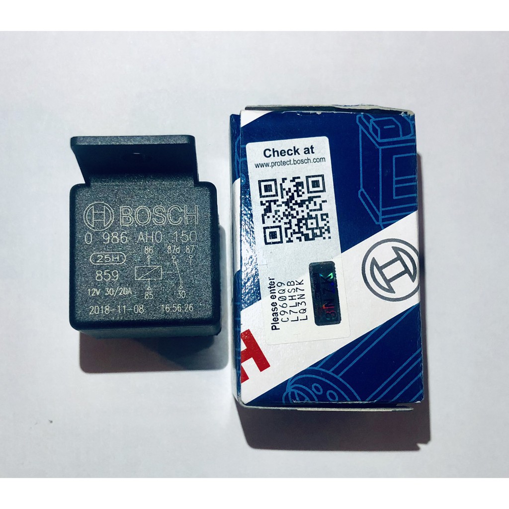 Rờ le Relay 5 chân BOSCH + Tặng Đuôi Cắm Zin - Made in Taiwan.