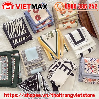 💎 Khăn Turban Lụa Buộc Tóc Quàng Cổ Quấn Túi Xách Sang Trọng Cho Nữ ( 100x8 cm)