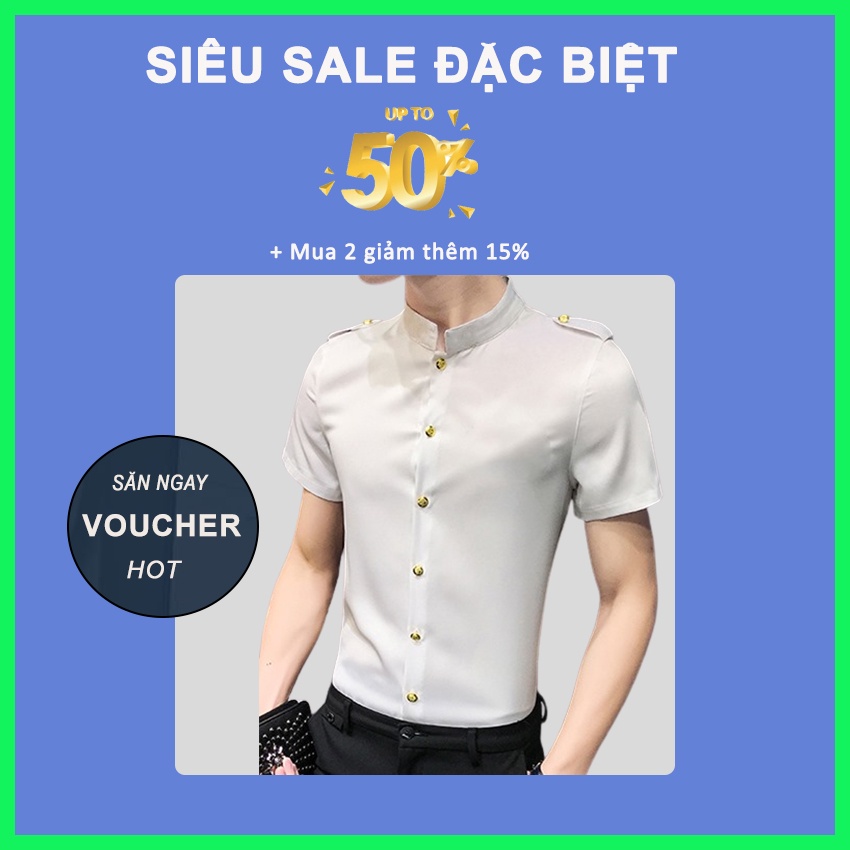 Áo sơ mi tay ngắn nam , sơ mi cộc tay Hàn Quốc, chất vải lụa dãn họa tiết trẻ trung lịch lãm MÃ-N21