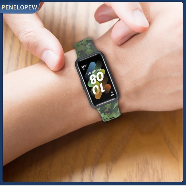 Dây Đeo Thay Thế Bằng Silicone Mềm In Họa Tiết Nhiều Màu Có Thể Điều Chỉnh Cho Huawei Band 7