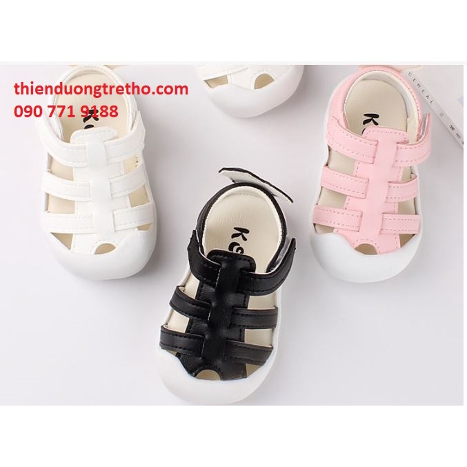 Dép RỌ sandal tập đi siêu mềm, mũi rọ cho bé gái chống trơn trượt KENITU