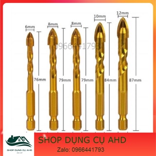Mũi khoan đa năng cao cấp XỊN RẺ, khoan 4 chấu, 4 cạnh khoan tường khoan kính, khoan gạch khoan sắt khoan thép