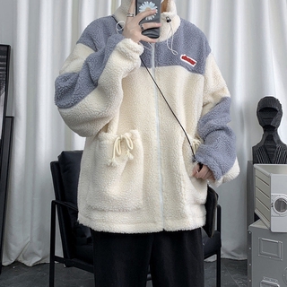 Áo Khoác Cardigan Len Lông Cừu Dày Kiểu Đường Phố Hàn Quốc Hợp Xu Hướng Thời Trang Thu Đông Cho Cặp Đôi