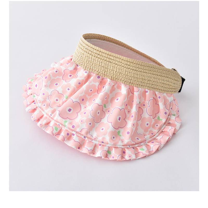 Nón Vành Rộng Hở Chóp Chống Nắng Thoáng Khí Phong Cách Hàn Quốc Thời Trang Mùa Hè Cho Bé