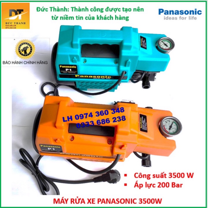 Siêu hot Máy rửa xe PANASONIC 3500W màu cam. Bảo hành chính hãng.