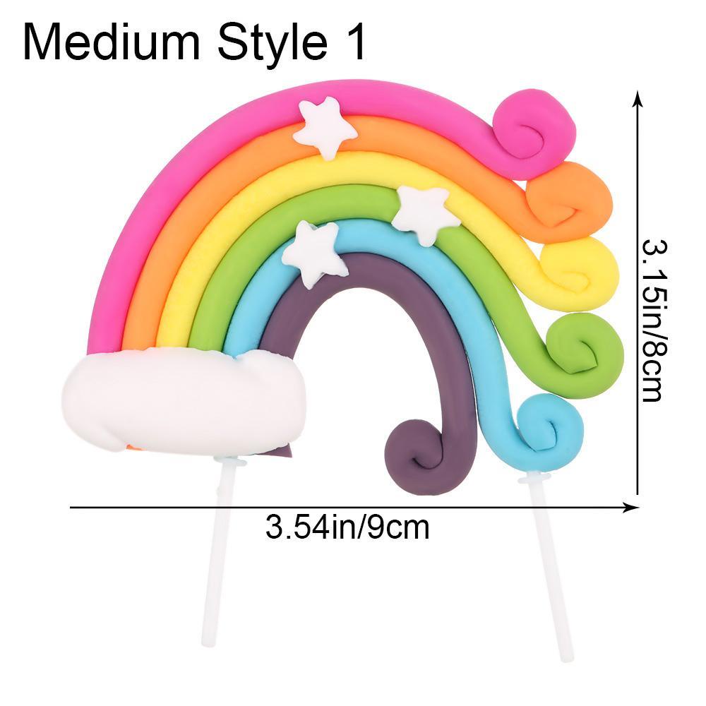 Cây Cắm Trang Trí Bánh Kem Bằng Đất Sét Mềm Nhiều Màu