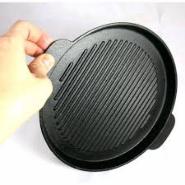 Đĩa gang nướng BBQ chống dính 22cm.