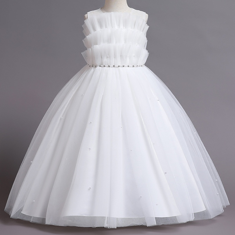 DC3 Size110-160 (13-40kg) Đầm công chúa cao cấp (Đầm voan xoè 3 tầng vải lụa dự tiệc đám cưới) hàng quảng châu