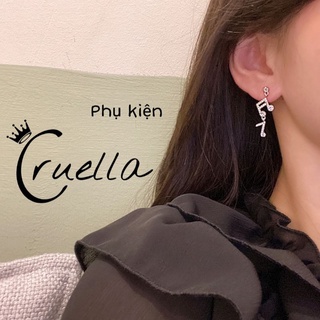 Khuyên tai bông tai nốt nhạc đính đá ELA ☘️ Sang trọng Cá Tinh ☘️